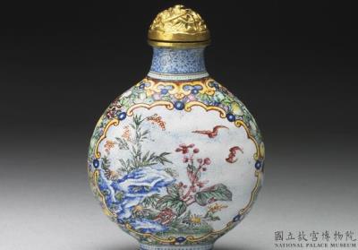 图片[2]-Copper snuff bottle with bat and flower design in painted enamels, Qing dynasty, Qianlong reign (1736-1795)-China Archive